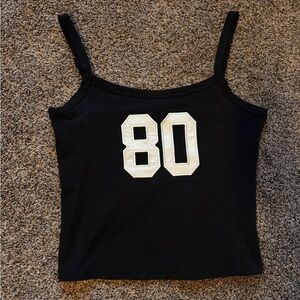 Edikted Black Camisole with White Number Print